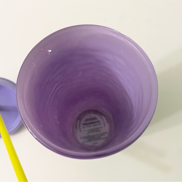 Starbucks Fall 2023 Lilac Purple Pearlescent Wave Glass Cold Cup Tumbler Flaws - Picture 11 of 16